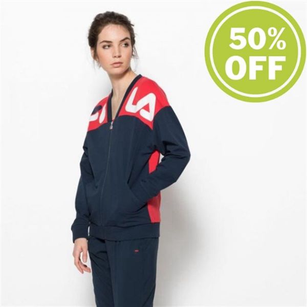 Fila Randie Tennis Women's Jackets - Navy/Red/White,NZ 654-49753